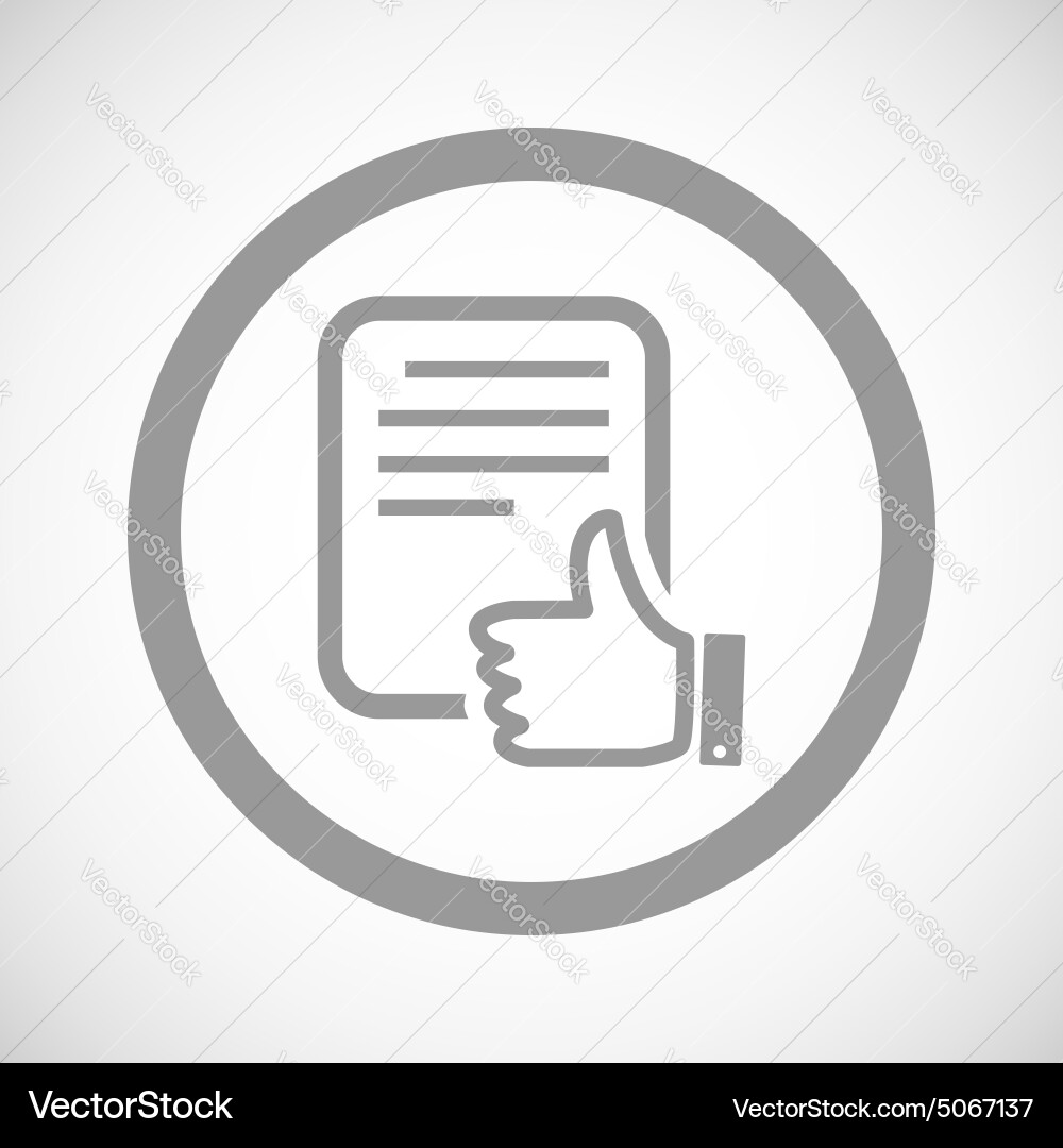 Grey good document sign icon