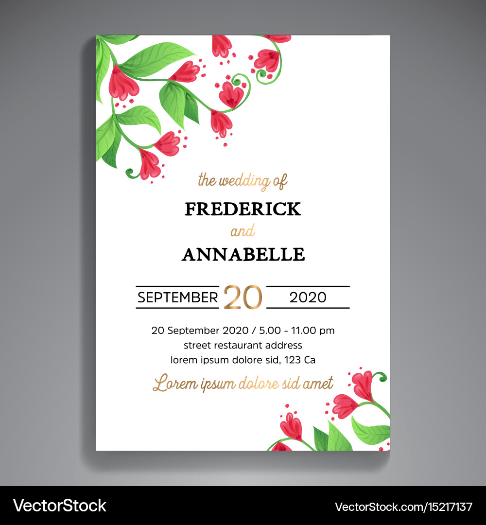 Luxury wedding invitation with mandala vector image