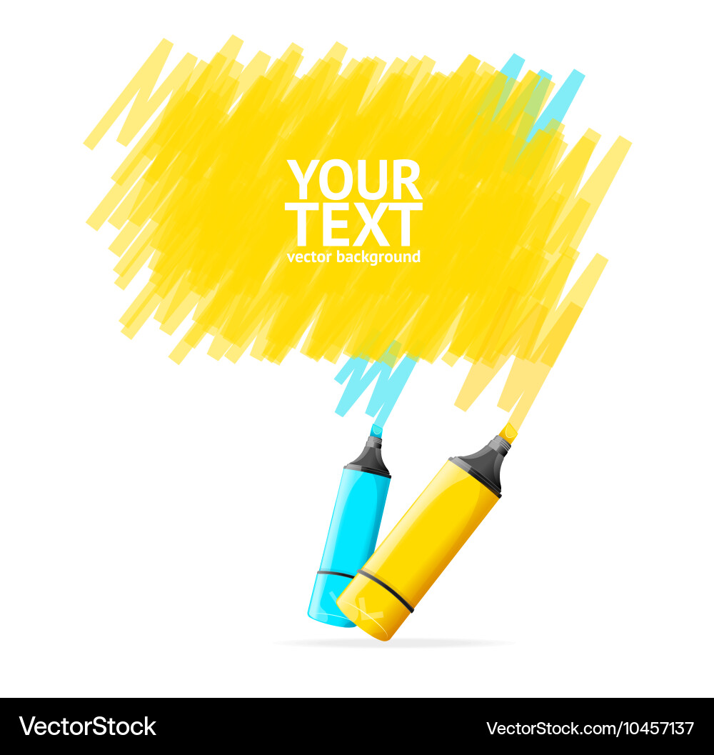 Marker Set with Text Space vector image