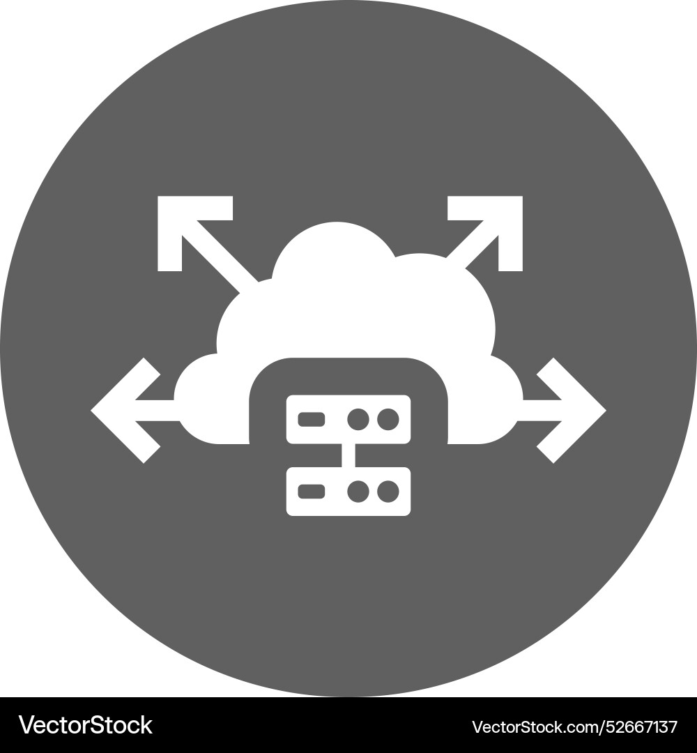 Scalability server cloud computing icon Vector Image