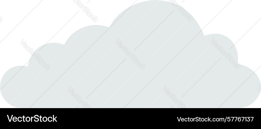 Simple soft grey cloud icon weather element vector image
