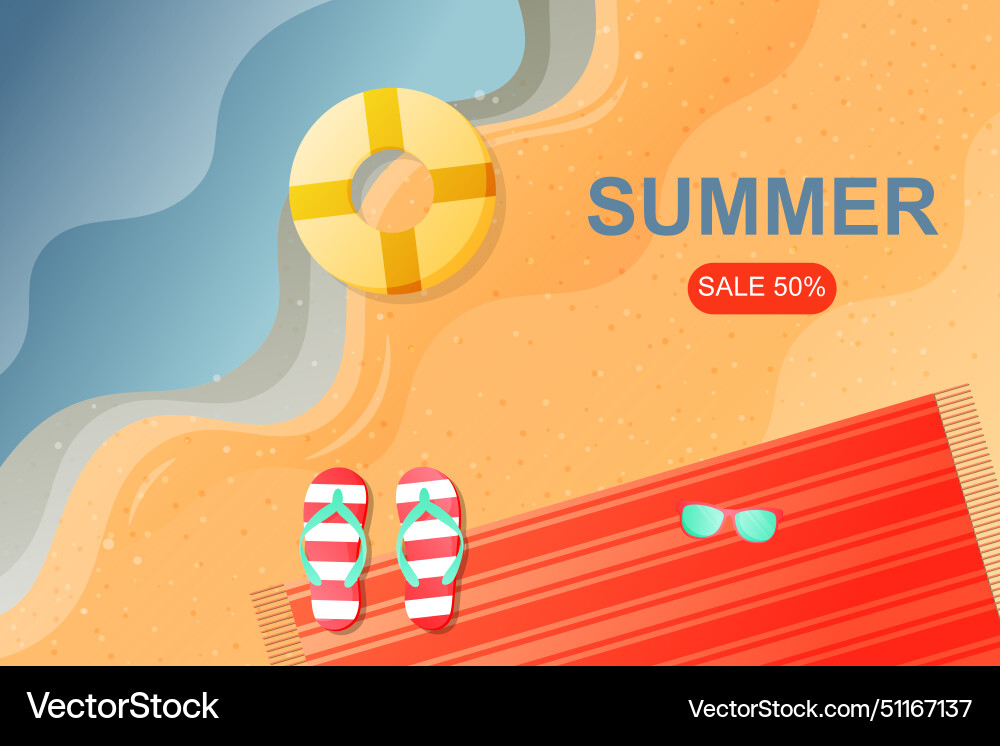 Summer background with gradient style Summer background with gradient style vector image