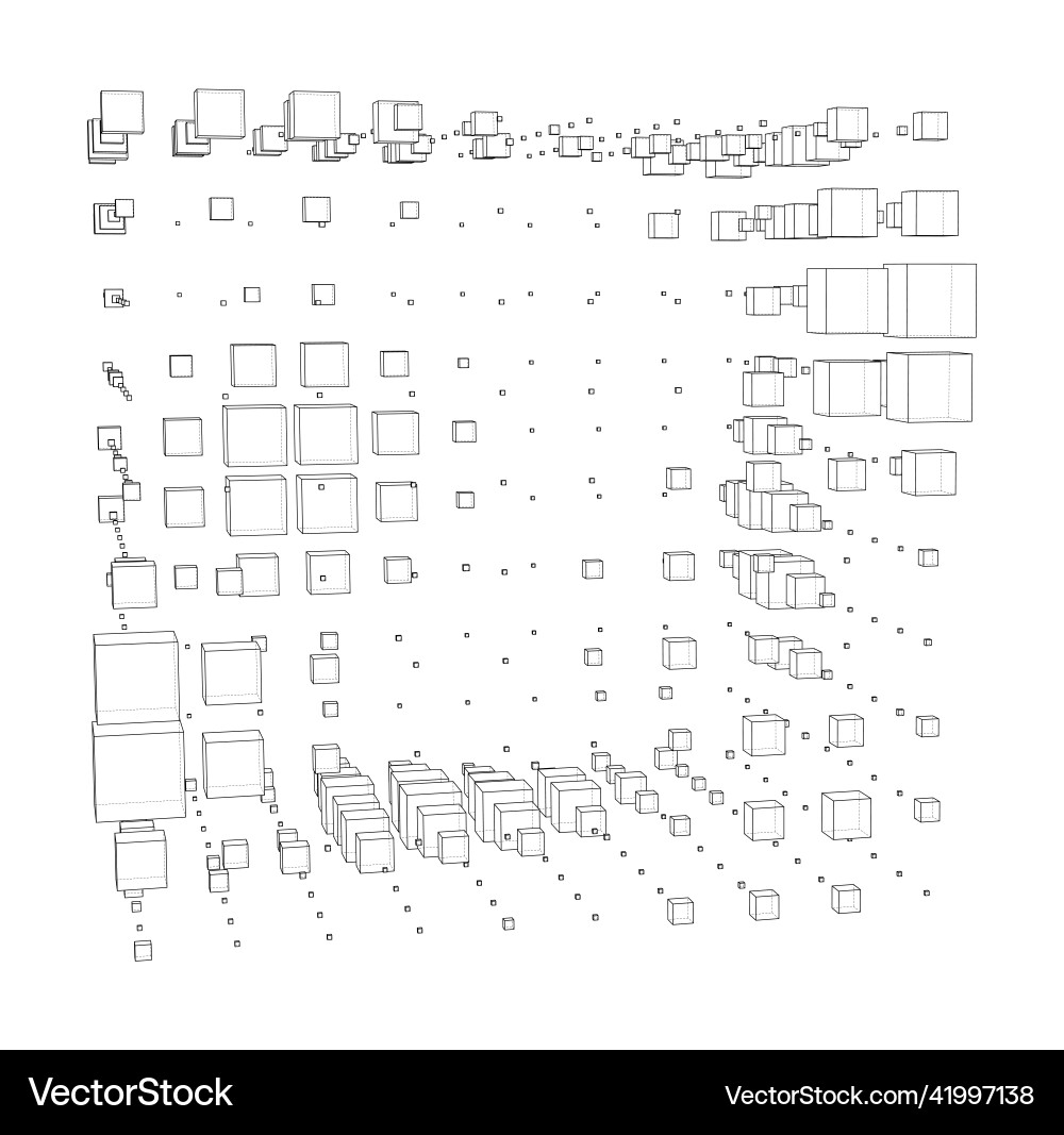Abstract boxes background Abstract boxes background vector image