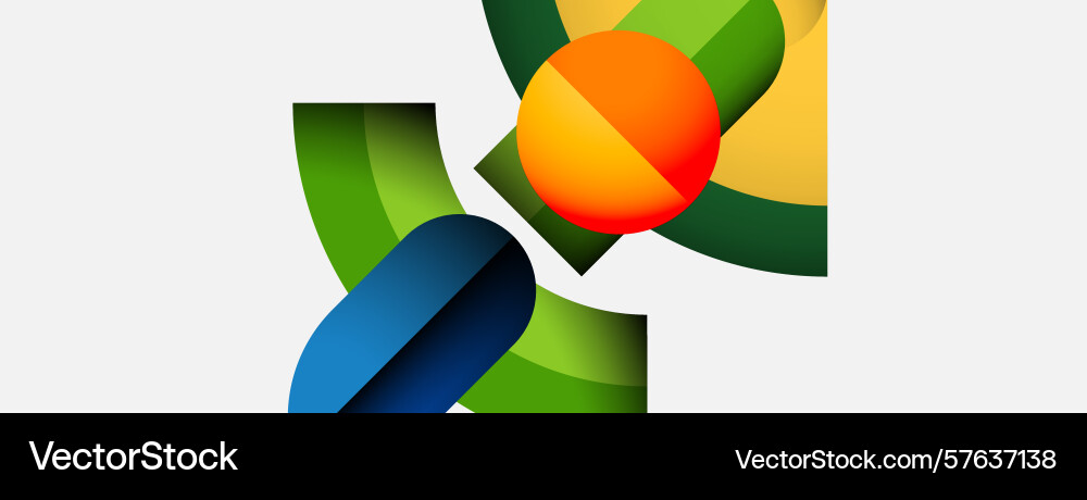 Abstract shapes overlap creating vibrant color Abstract shapes overlap creating vibrant color vector image