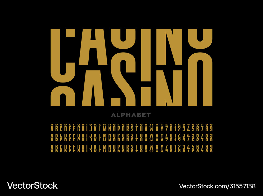 Casino slot machine style font