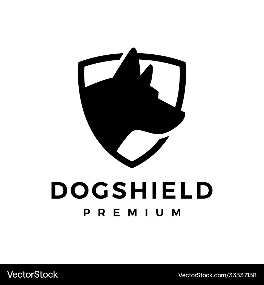 Dog shield k9 logo icon Dog shield k9 logo icon vector image