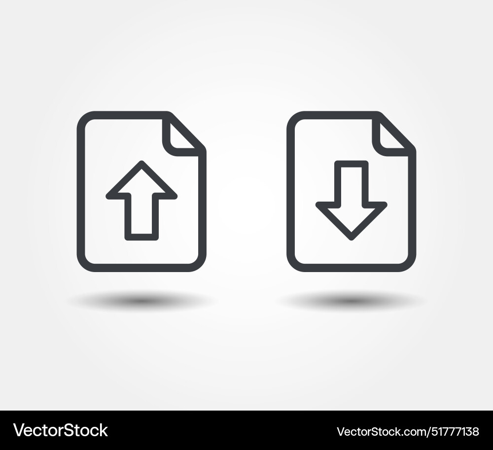 Download and upload document or file icon Download and upload document or file icon vector image