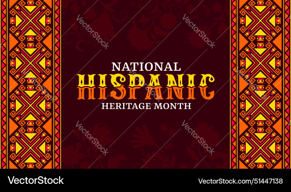 Ethische Ornament auf hispanischen Erbe Monat Banner Ethische Ornament auf hispanischen Erbe Monat Banner vektorbild