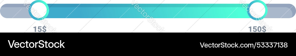 Horizontaler Preisbereich Schieber ist Stellwerte Horizontaler Preisbereich Schieber ist Stellwerte vektorbild