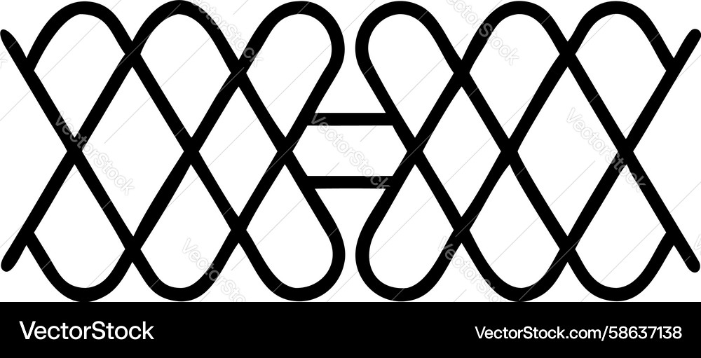 Interlocking Oval Chain Pattern Vector Image