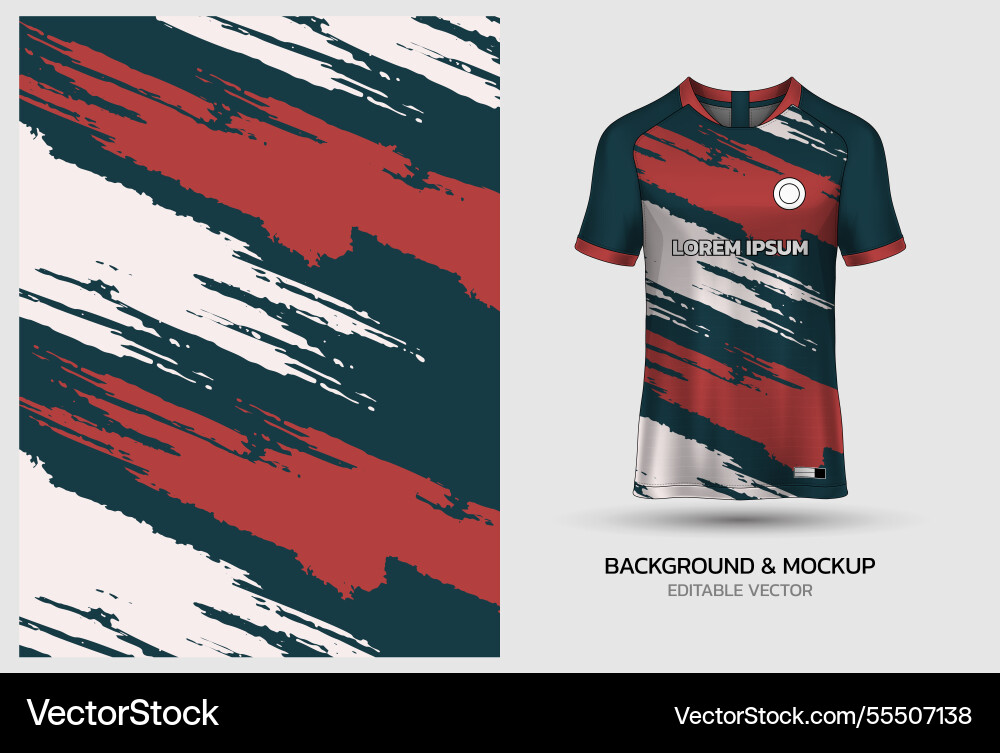 Jersey Pattern Mockup - Sport Apparel Vector Image
