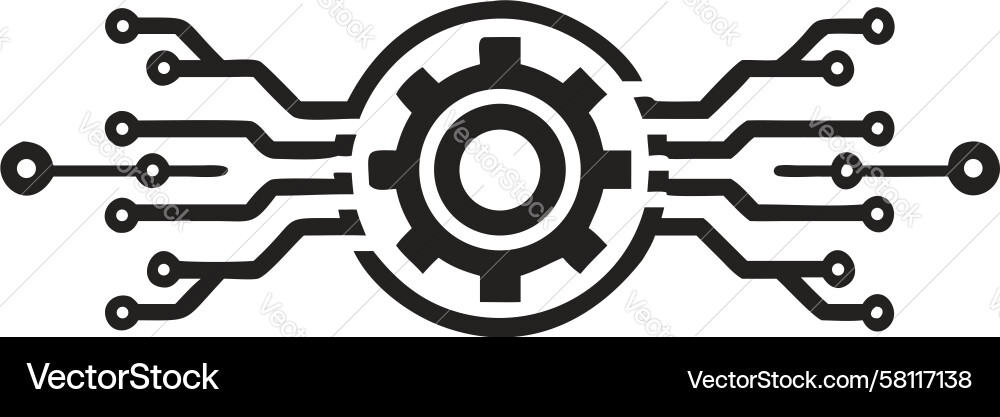 Mechanical Circuit Pattern Vector Image