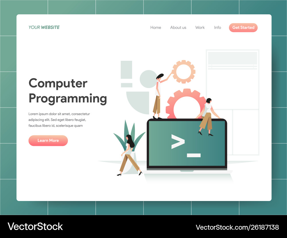 Moderne Computer-Coding-Konzept vektorbild