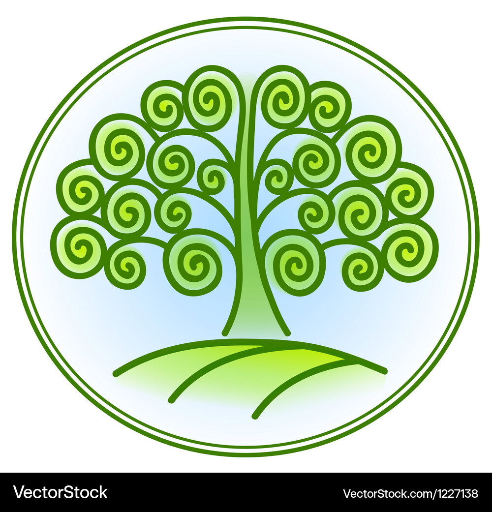 Nature and environment icon with tree Vector Image