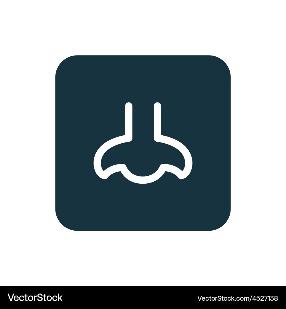 Nose icon rounded squares button Vector Image