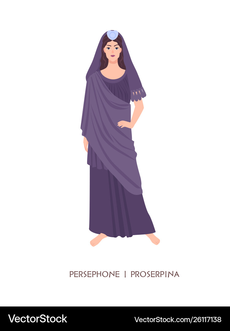 Persephone or proserpina - goddess underworld Persephone or proserpina - goddess underworld vector image