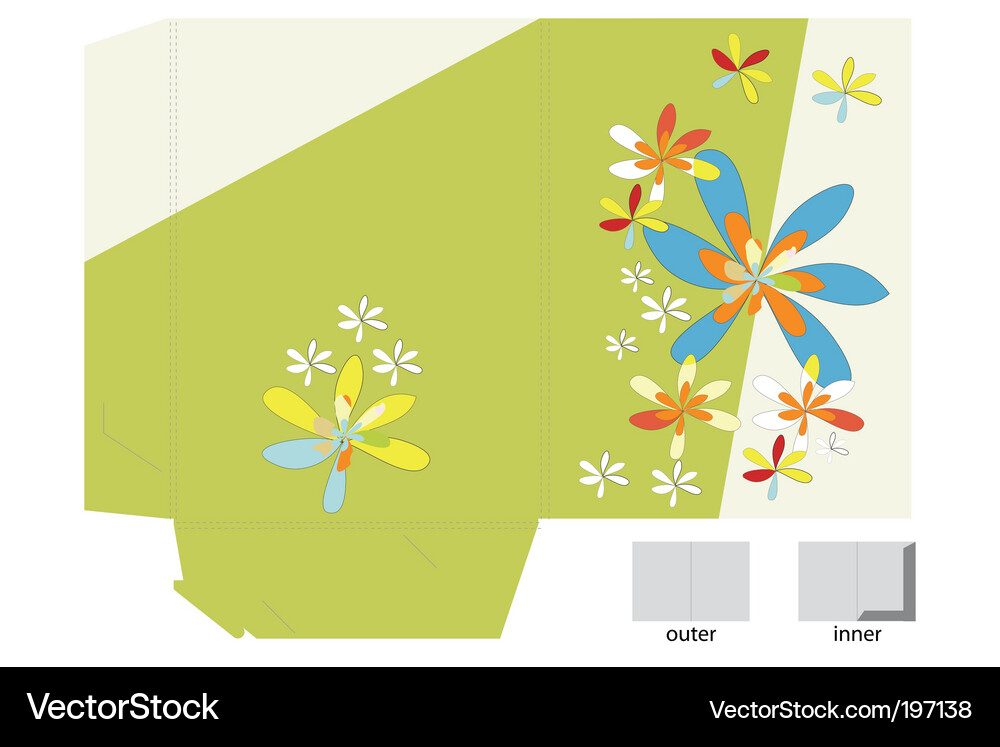 Template for folder design Vector Image
