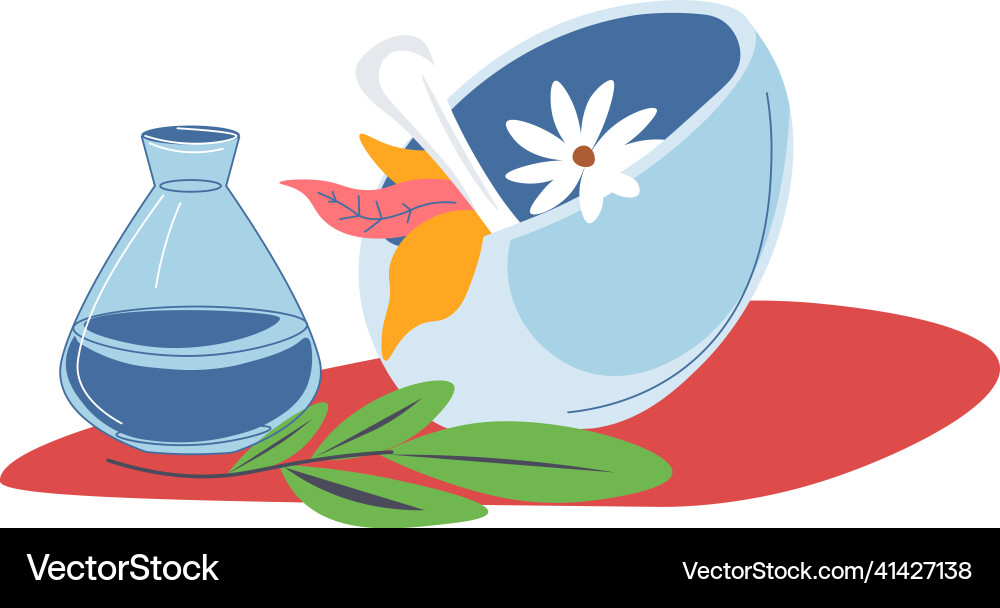 Ätherische Öl- und Blumenkräuter für Spa-Salonen Ätherische Öl- und Blumenkräuter für Spa-Salonen vektorbild