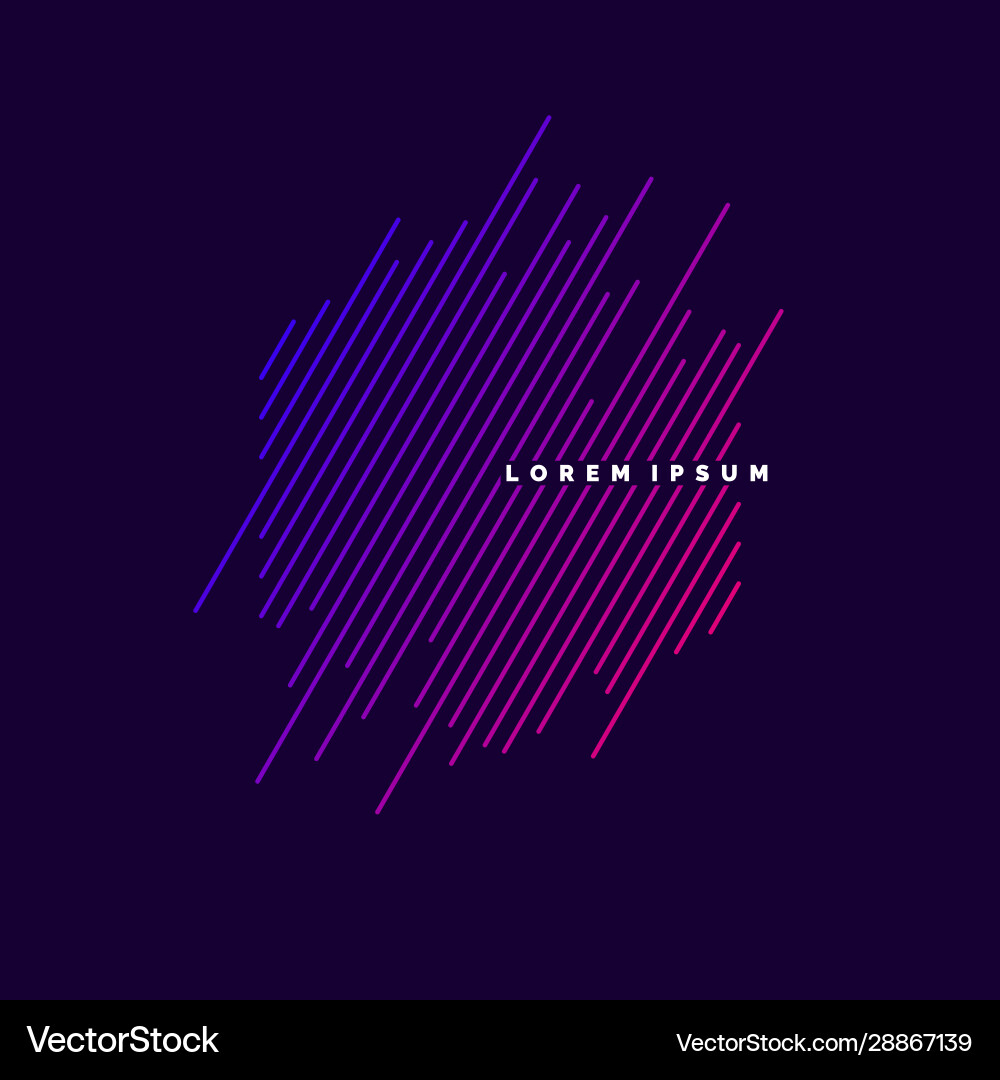 Abstract elements with dynamic lines modern vector image