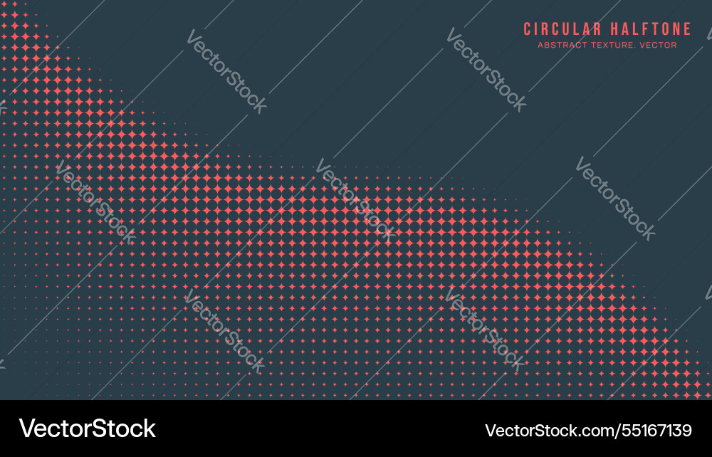 Circular half tone pattern curved border red Circular half tone pattern curved border red vector image