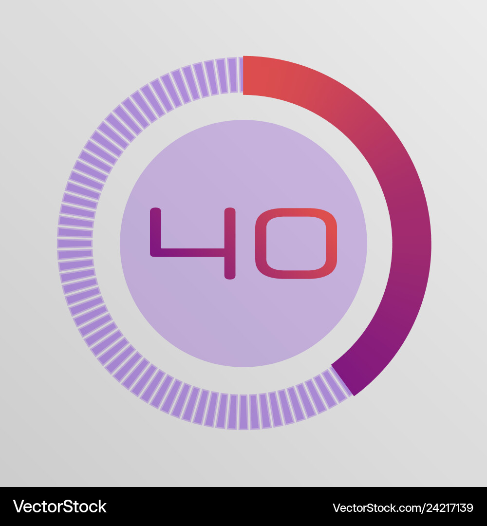Circular interval timer Circular interval timer vector image