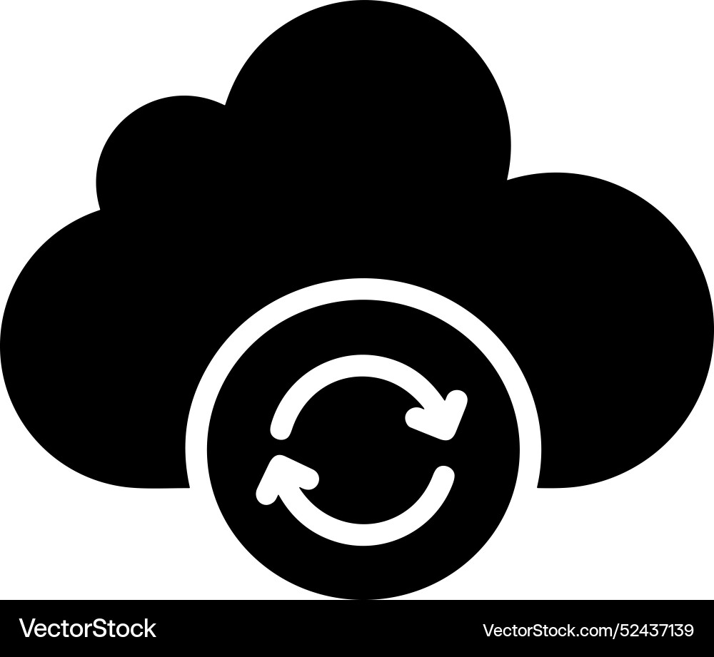 Cloud storage icon symbol image of the database Cloud storage icon symbol image of the database Vector Image
