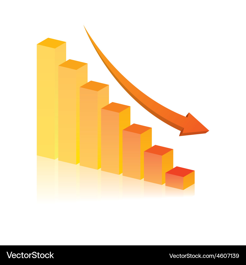 Downward Trend Graph vector image