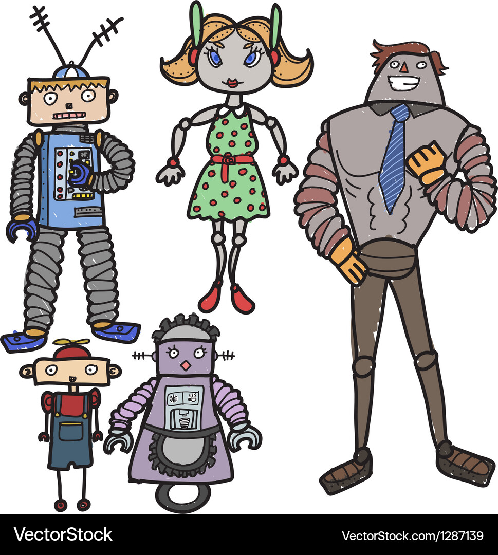 Robots Vector Image