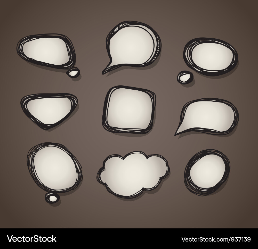 Speech Bubbles Collection Vector Image