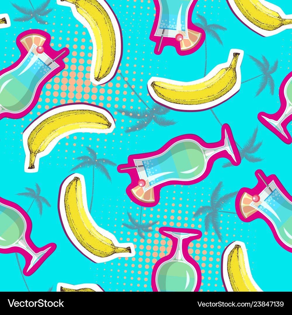 Tropical Summer Pattern Royalty Free Vector Image