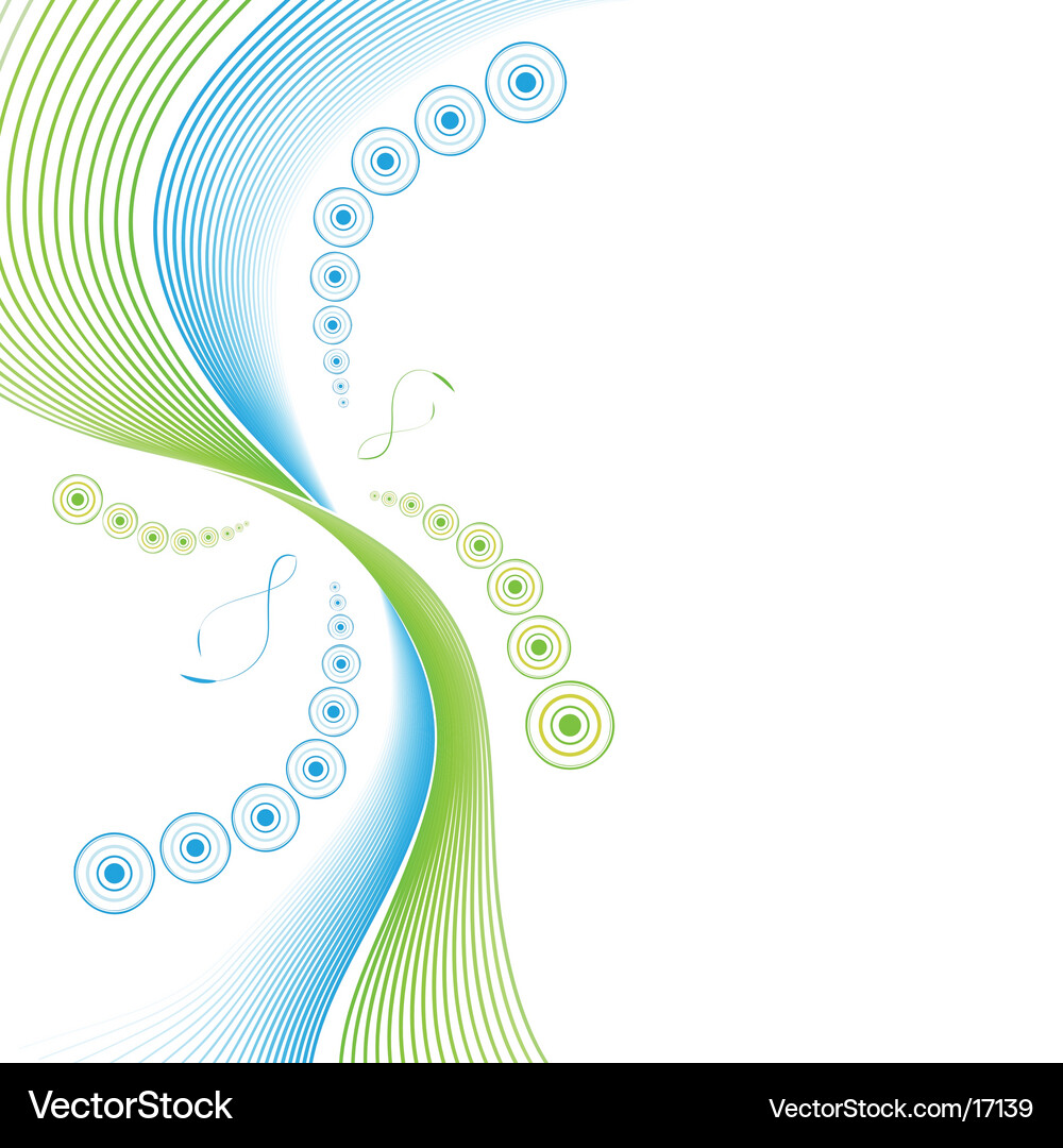 Wavy Circles - Spring Vibes Vector Image