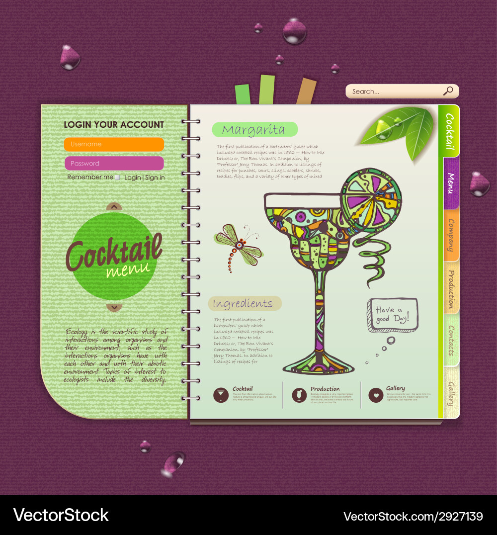 Web site design template vector image