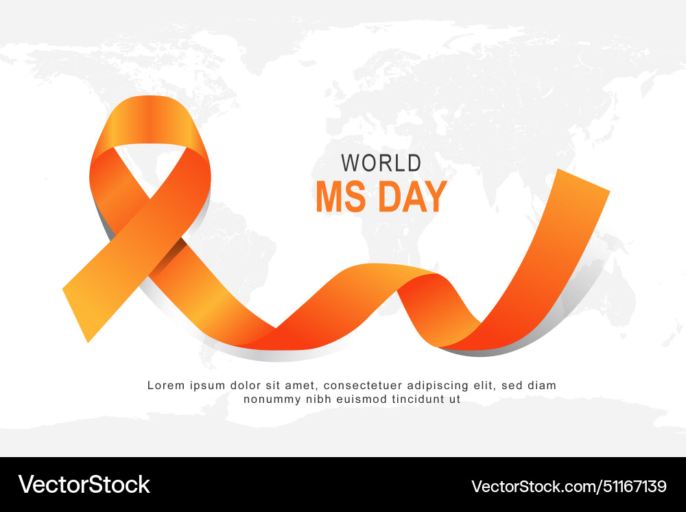 World ms day background Royalty Free Vector Image