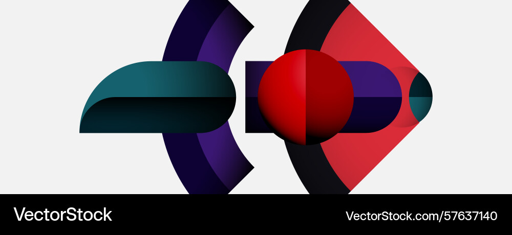 Abstract shapes overlap creating dynamic Abstract shapes overlap creating dynamic vector image