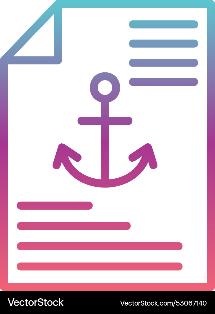 Anchor text line gradient design Vector Image