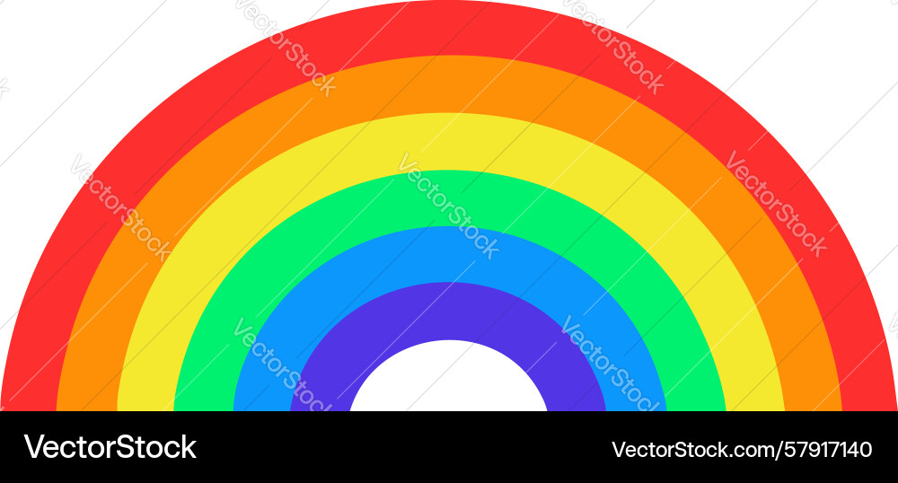 Bright and simple rainbow arch design generative Vector Image