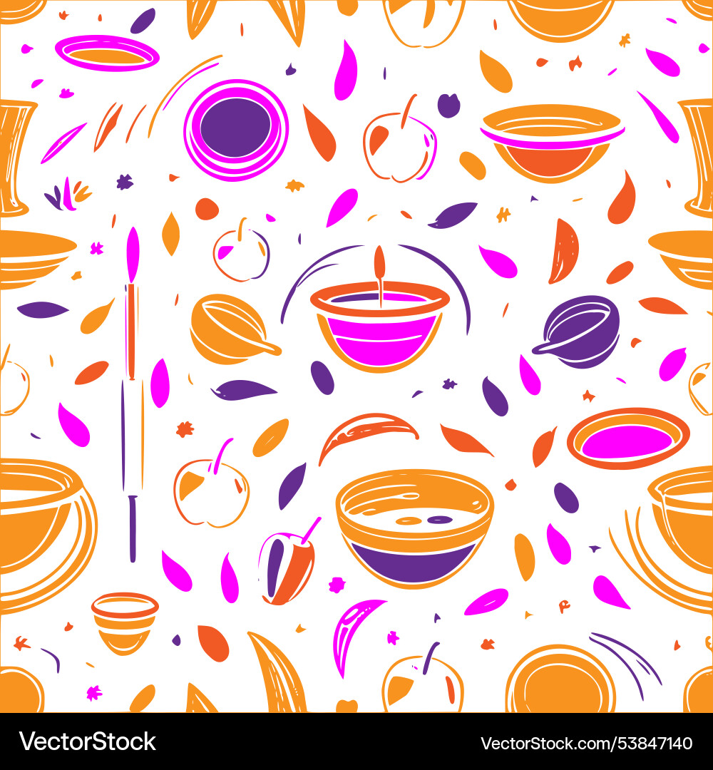 Cauldron abstract pattern seamless Vector Image
