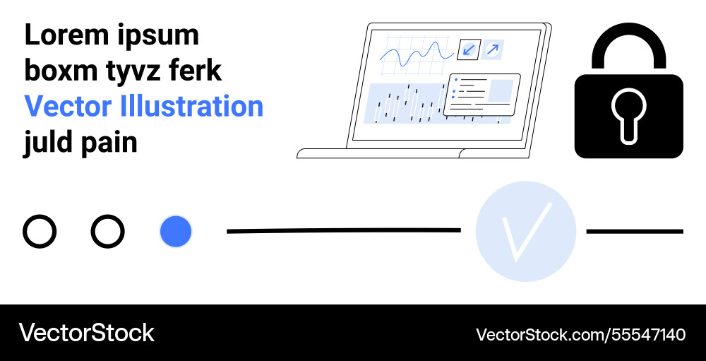 Digital security icon with laptop displaying data Digital security icon with laptop displaying data vector image