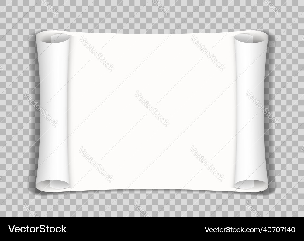 Empty Paper Scroll Template vector image