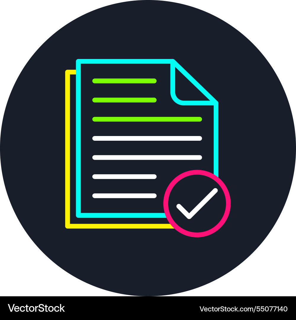 File line multi color icon Vector Image