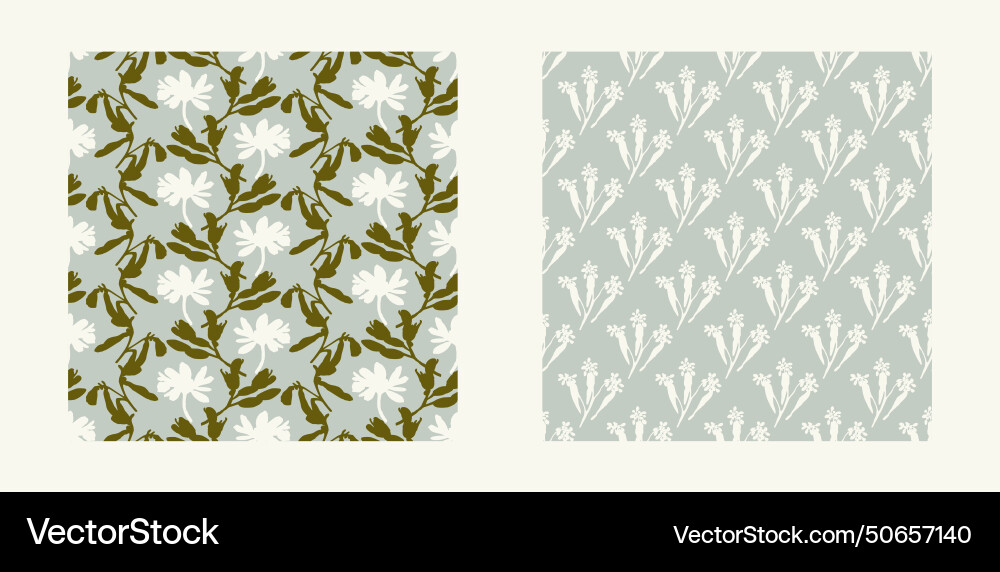 Modern botanical minimal wildflower pattern Vector Image