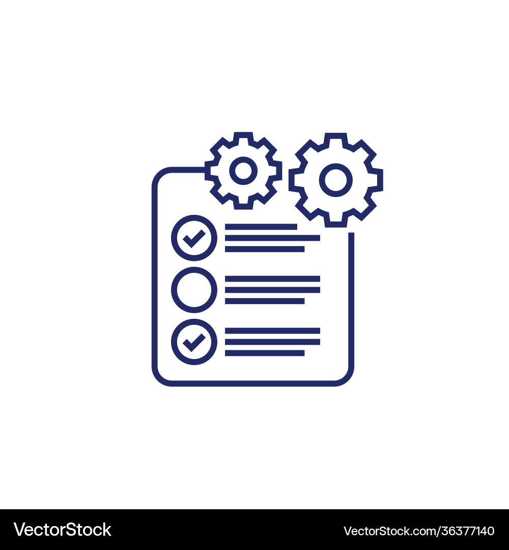 Project Execution Checklist Icon vector image