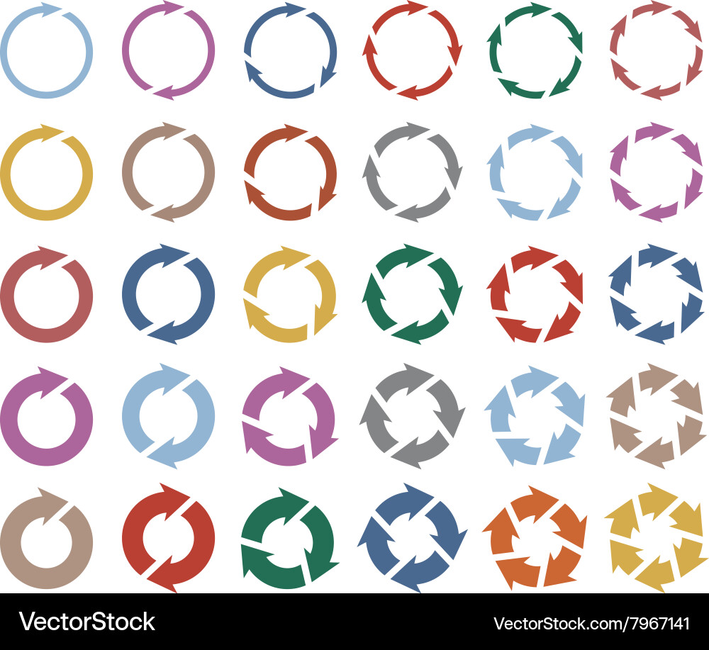 30 arrow pictograph refresh reload rotation loop vector image