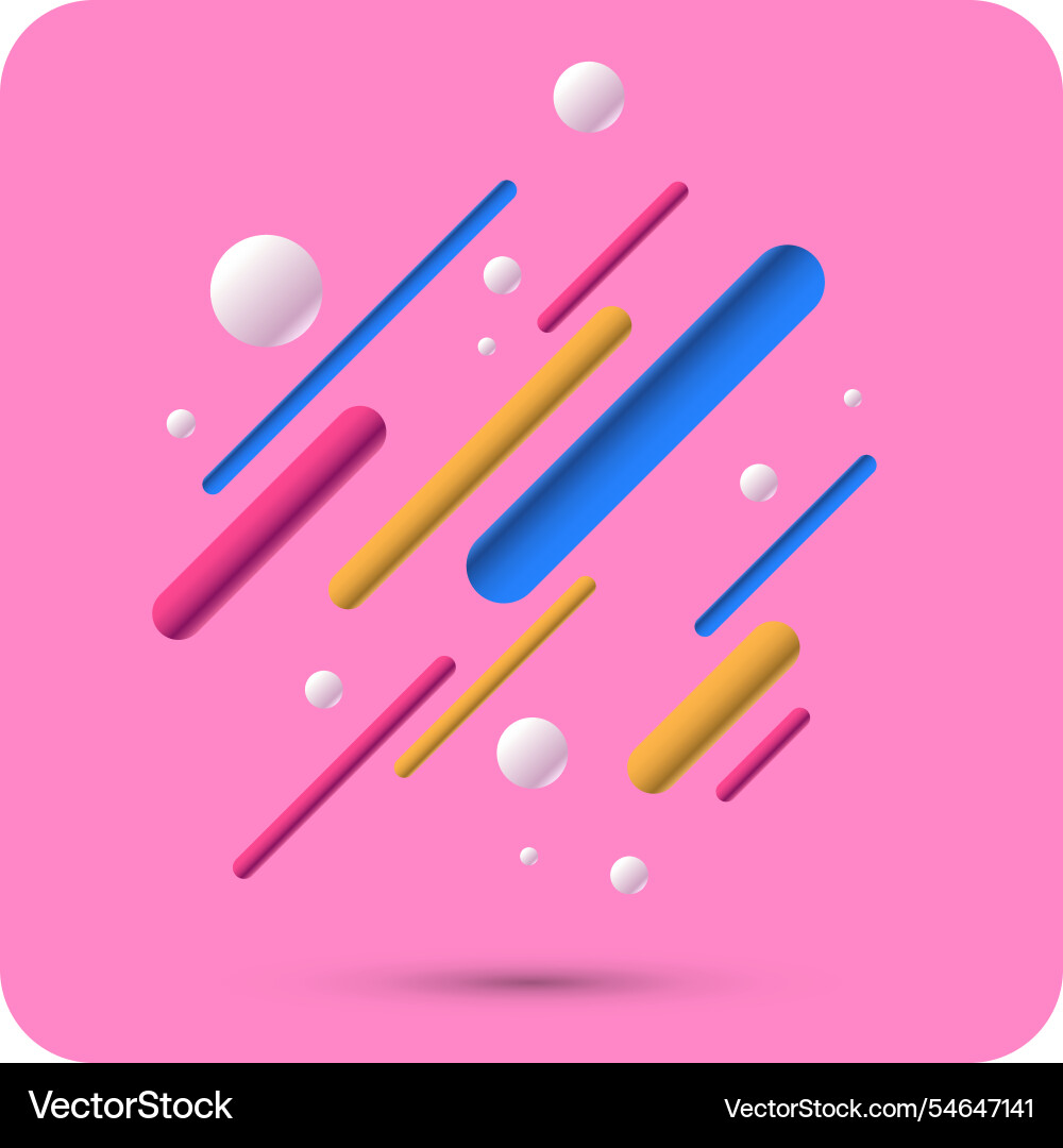 Abstract composition with dynamic and geometric Vector Image