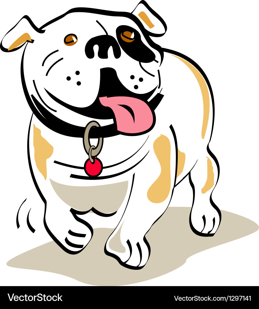 Cute Cartoon Bulldog vector image