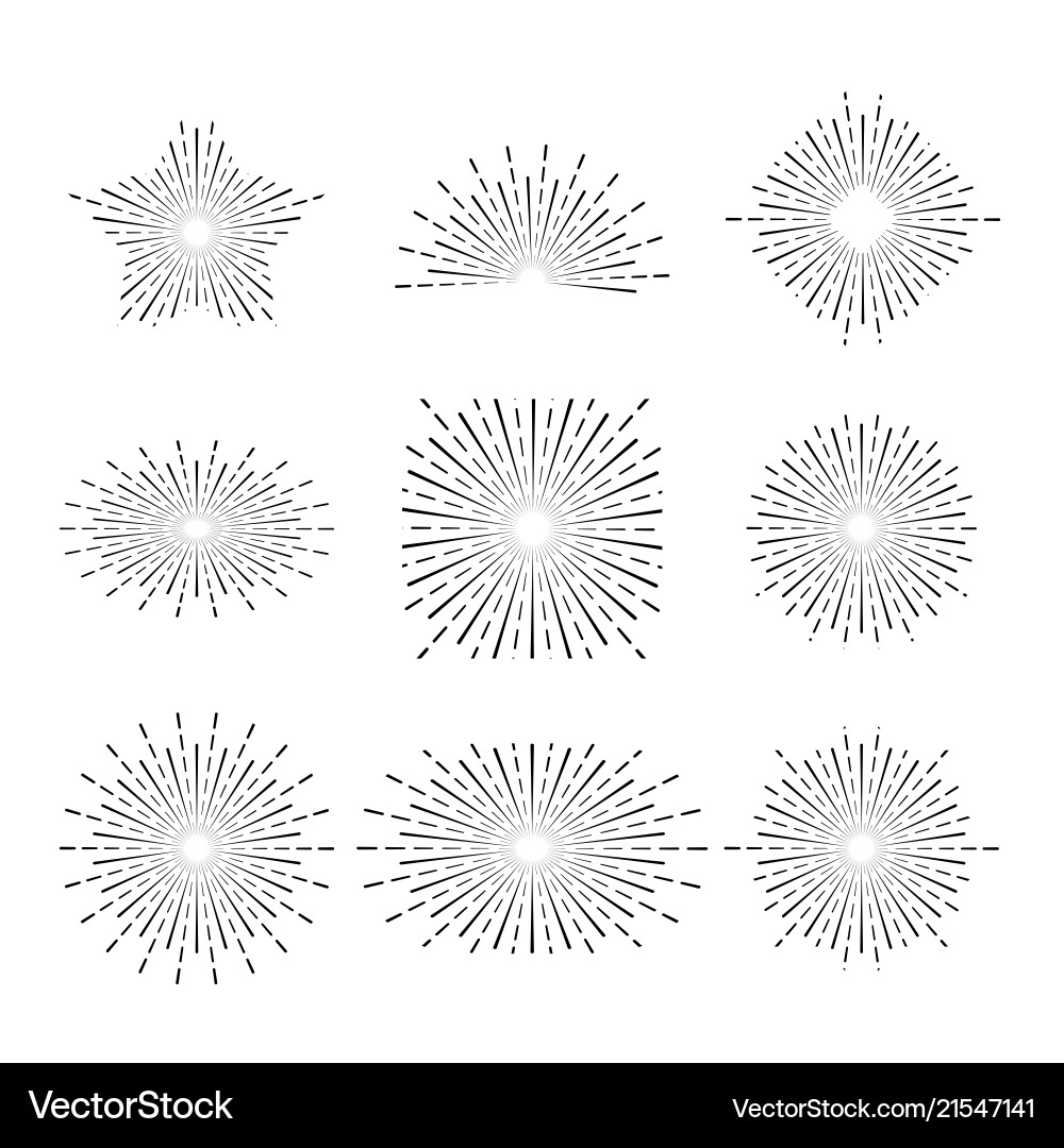 Light rays of burst Vector Image