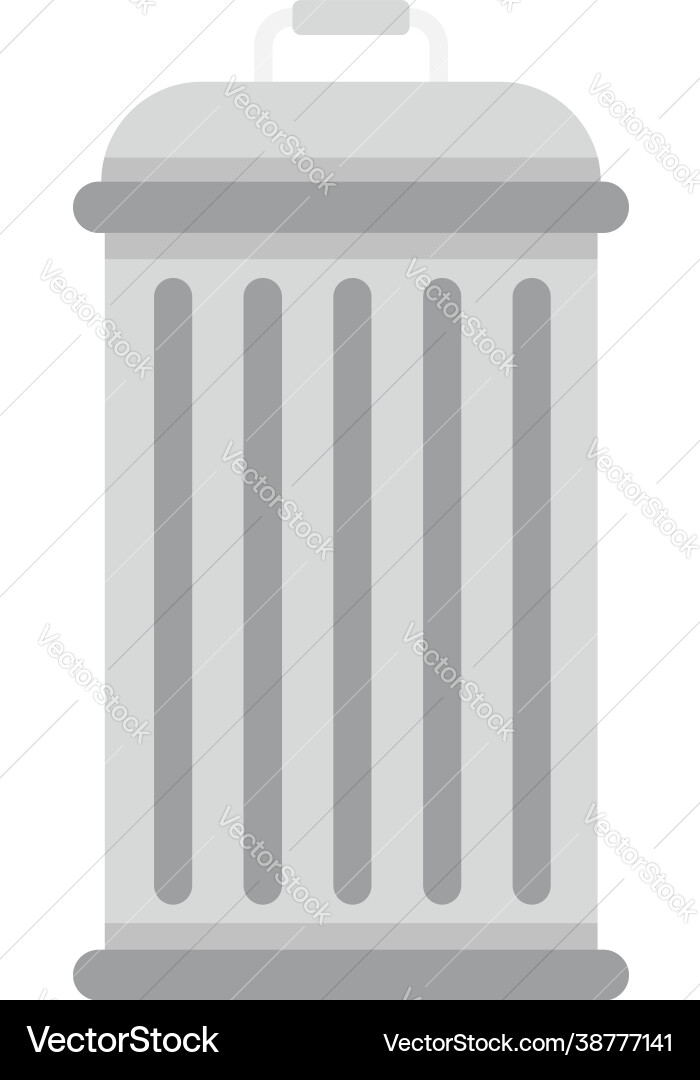Recycle bin icon flat isolated Recycle bin icon flat isolated vector image