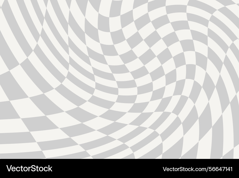 Wavy groovy distorted checkered background set Wavy groovy distorted checkered background set vector image