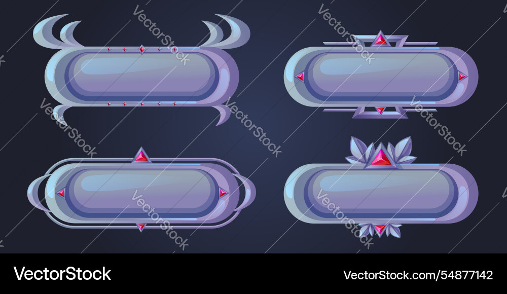 Game button magic set Game button magic set vector image