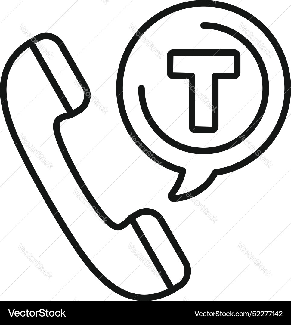 Phone receiving text message icon with speech Phone receiving text message icon with speech vector image